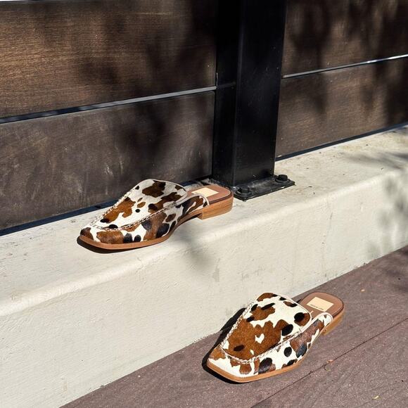 Dolce Vita Bradly Flats in Cocoa Taurus Calf Hair - Picture 8 of 8